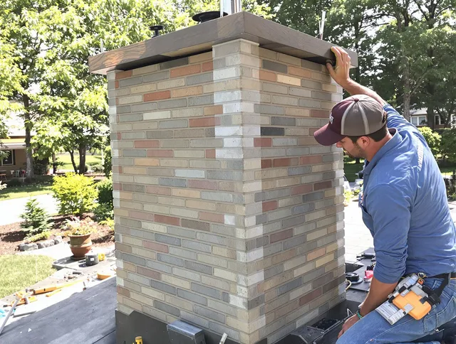 Southborough Chimney Sweep completing a modern chimney remodel in Southborough, MA