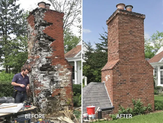 Southborough Chimney Sweep performing a full chimney restoration in Southborough, MA
