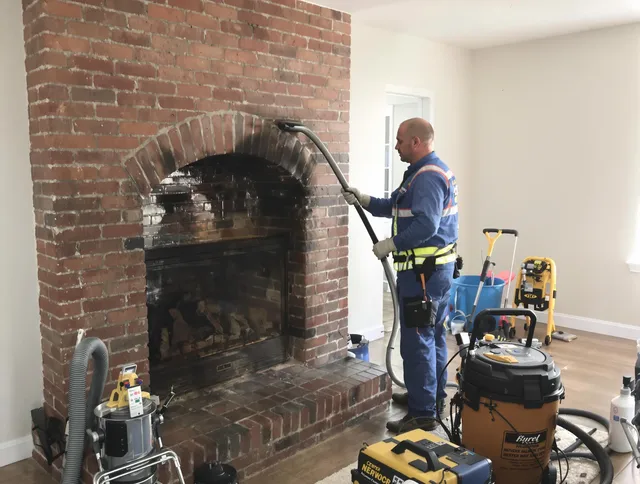Southborough Chimney Sweep expert performing detailed chimney sweep in Southborough, MA