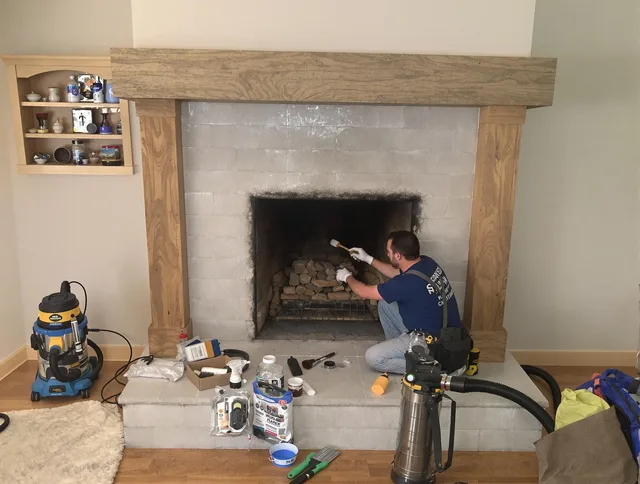 Detailed creosote removal process by Southborough Chimney Sweep in Southborough, MA
