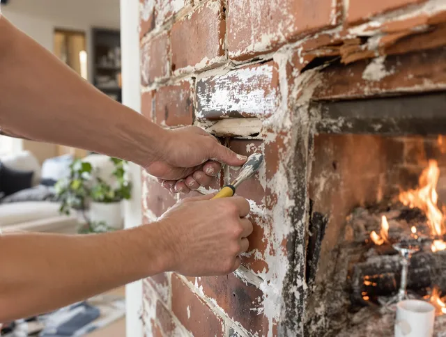 Routine fireplace repair by Southborough Chimney Sweep in Southborough, MA